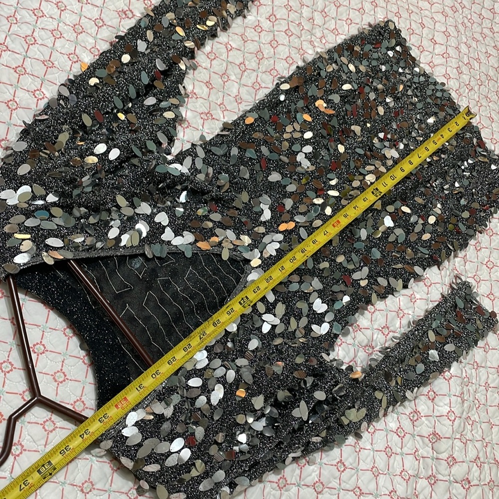 vintage Nightline pallet sequin metallic semi sheer dress - Picture 12 of 14
